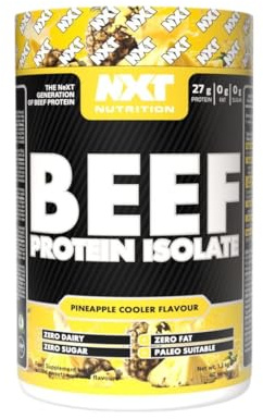 NXT Nutrition Beef Protein Isolate Powder - Protein Powder High in Natural Amino Acids - Paleo, Keto Friendly - Dairy and Gluten Free - Muscle Recovery | 1.2kg (Pineapple)