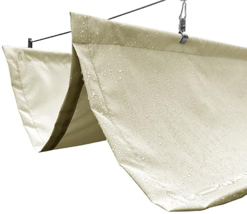 ZXHKZDX Einziehbare Wellen Sonnensegel Markise, Garten Schiebe Wasserdicht Teleskop Shade Sail, Pergola-Sonnenschutz Awning Canvas Cover Set Outdoor Customize