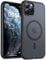 TOCOL Magnetic for iPhone 11 Pro Max Case 6.5-Inch, Fit for MagSafe, [14FT Military Grade Drop Tested], Shockproof Slim Anti-Fingerprint Translucent Matte Back Protective Phone Cover (Black)