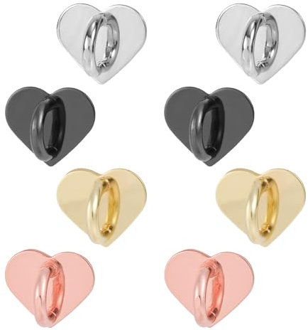 8uds Corazón Soporte para Anillo de Teléfono, Lindo Phone Ring Holder Adhesivo Anillo de Dedo Fono Adhesivo para Funda Teléfono Móvil Tableta Accesorios Bricolaje (4 Colores)
