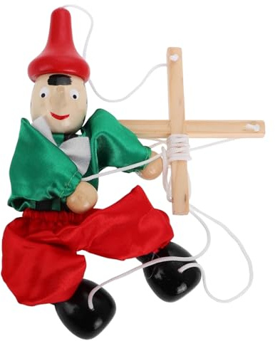 Holz Marionette Mit Schnüren - Marionetten Spielzeugpuppe - Interaktive Puppentheater-Spielfigur für Rollenspiele Geburtstag & Festtage