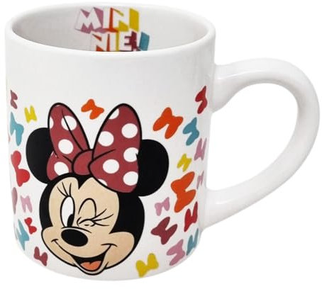 Disney Tasse Minnie Mouse Maus Schleife Tasse aus Keramik für Frühstück Snacks 24cl