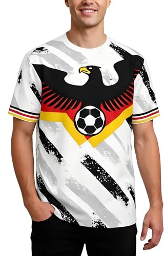 Germany Football Jersey Adult Soccer Teams Jerseys Fans Short Sleeve Football Shirt for Sports Training Black L