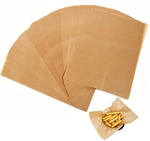 200 Stück 25 x 35 cm Backpapier Pergamentpapier zum Backen | Ohne PFAS und BPA, Ungebleichtes, Antihaft Pergamentblätter für Backen Kochen Grillen Frittieren und Dämpfen