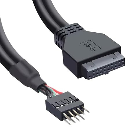 innov8 Cable adaptador interno USB 3.0 de 19 pines a USB 2.0 de 9 pines, convertidor de placa base de 0,2 m