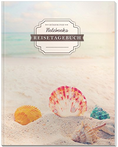 DÉKOKIND Reisetagebuch zum Selberschreiben | DIN A4, 100+ Seiten, Register, Vintage Softcover | Auch als Abschiedsgeschenk | Motiv: Beach Dreams