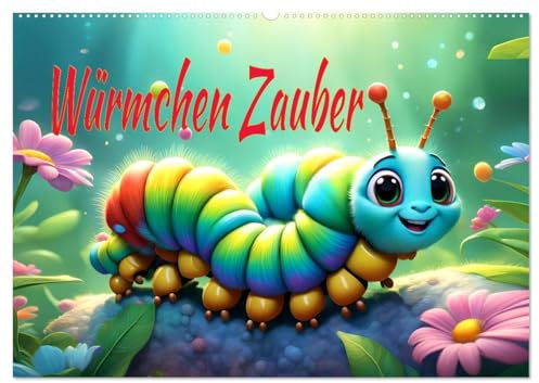 Würmchen Zauber (Wandkalender 2026 DIN A2 quer), CALVENDO Monatskalender: Glücklich lachende Würmchen. (CALVENDO Tiere)