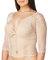 Elegant Moments Zaunnetz Langarm Cami Top, Weiß, Einheitsgröße