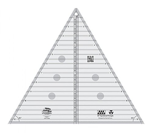 Creative Grids 60 Degree Triangle (Finished Size Up to 12 Inches) Quilting Ruler by Creative Grids