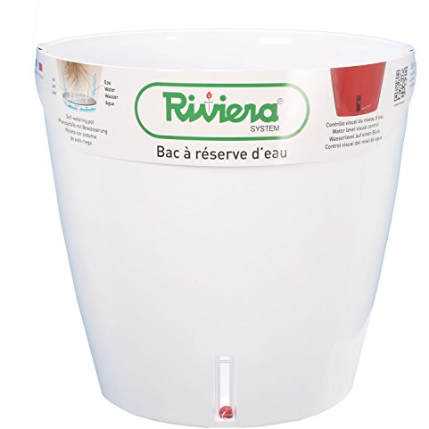Riviera-Pot DE Fleurs EVA Rond Ø31-BLANC