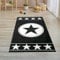 Traum Kinderteppich Spielteppich Kinderzimmer Teppich Sternteppich Sterne Schwarz Creme 120x170 cm