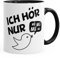 MoonWorks Kaffe-Tasse Spruch Ich hör nur Mi Mi Mi MiMiMi Geschenk Büro Kollege Kollegin Chef Innenfarbe schwarz Unisize