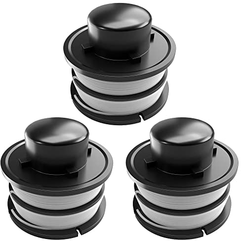 Grizzly Tools Doppelfadenspule Spule Ersatzspulen-Set 3 teilig mit Tippautomatik für GRIZZLY Elektro Rasentrimmer ET 3500 ET 350 Set ERT 3525