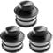 Grizzly Tools Doppelfadenspule Spule Ersatzspulen-Set 3 teilig mit Tippautomatik für GRIZZLY Elektro Rasentrimmer ET 3500 ET 350 Set ERT 3525