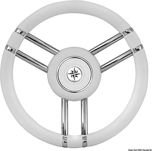 Osculati Apollo Steuerrad VA-Stahl+Polyurethan Ø350mm weiß