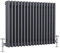 Milano Windsor Anthracite Cast Iron Style Horizontal Triple Column Radiator - 600mm x 785mm