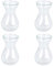 Toruiwa Hyazinthe Glasvase Hydrokultur Glas Vase Blüten Vasen für Hyazinthe Sukkulenten Luftanlagen Pflanzen Dekoration 14.5 * 6.5 * 7.5cm Transparent (4 Stück)