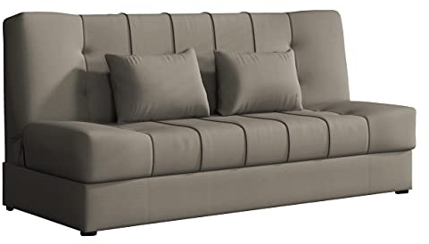 Mirjan24 Schlafsofa Sonik mit Bettkasten, Couch mit Schlaffunktion, 3 Sitzer Sofa, Bettsofa, Farbauswahl, Polstersofa, Schlafsofa, Couchgarnitur (Velluto 3)