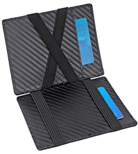 TRAVANDO Magic Wallet mit Münzfach Vegas Geldbörse Herren klein Slim Portemonnaie Mini for Men Geldbeutel Männer dünn Portmonee Brieftasche Geschenk Kreditkartenetui Portmonaise Portmonai