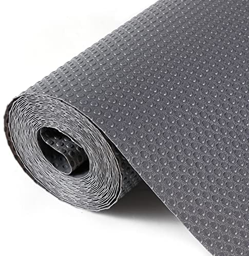 Hersvin Schubladenmatte 30cmx300cm Schrankpapier Schubladeneinlage Eva Wasserfest Nicht Klebende Unterlage Teppich für Küchenschränke Regalschrank (Dunkelgrau/Punkt)