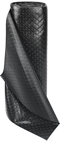 Olivo.shop - Copri pavimenti in gomma isolante su misura. Tappeto in PVC antiscivolo. Passatoia di gomma ammortizzante a metro per Industria. Vari Modelli e Misure. Design a Bolle (NERO, 200x100cm)