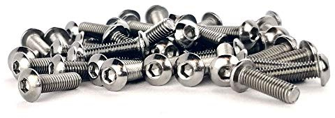 100x Vite a Testa Bombata Esagono Incassato ISO 7380 Acciaio Inox M4x6