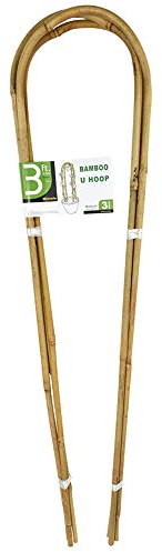 Mininfa Natural U-Hoops Bambus Garten Spalier Bambus Spalier U-Form für Pflanzenstütze Chinesisch 3 Feet natürlicher Farbton
