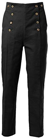 BPURB Pantaloni Vittoriani da Uomo Costume Cosplay Pantaloni Vintage Steampunk gotici Punk
