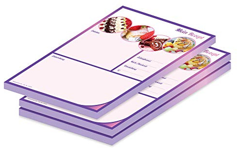 PRICARO Rezeptblock Sweet Dreams, A4, 25 Blatt, 3 Stück