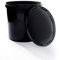 BenBow Seau avec Couvercle 30L Noir 3X 30 litres - apte aux Aliments, Robuste, hermétique, étanche, sans Odeur - conteneur en Plastique, avec poignées - Vide