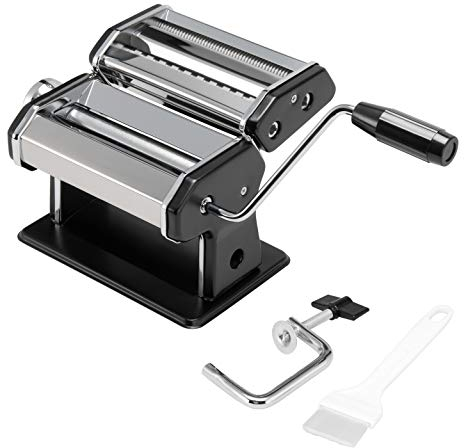 bremermann Nudelmaschine - für Spaghetti, Pasta und Lasagne (7 Positionen), Pasta Maker (Schwarz)