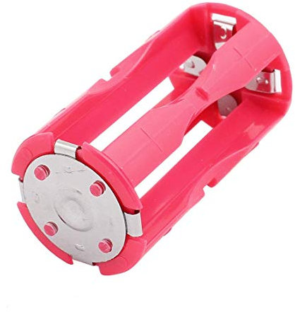 N/D Batteriehalter, rund, Kunststoff, Rosa, Rot, für 4 AAA-Batterien 1,5 V