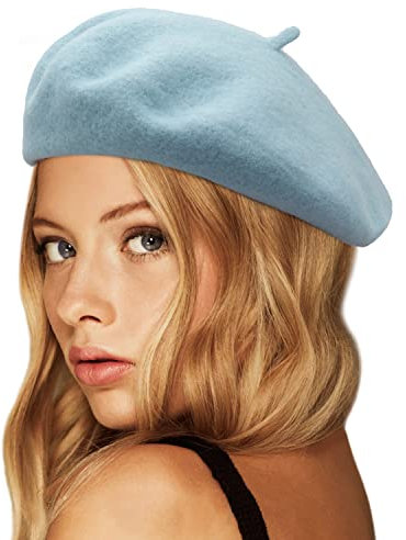 Wheebo Wolle Bailey Hut, Reine französische Art, Winterwärmer-Kätzchen (Pulver blau)