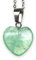 Ciondolo a forma di cuore in pietra dura naturale minerale (FLUORITE ARCOBALENO)