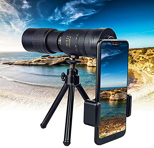 Super Tele Zoom Monocular-teleskop mit Smartphone Halter & Stativ, 4K 10-300X40mm HD Monokulare Teleskop für Vogel Beobachtung Jagd Camping Reisen