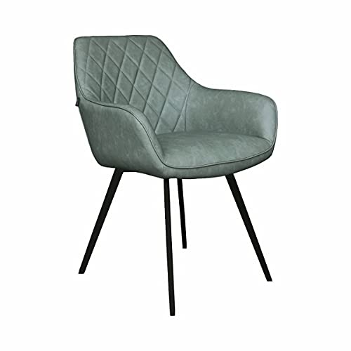 Kick Collection Esszimmerstühl Karl - Grün - Modern und Hochwertig - PU-Leder und Metall - Erhältlich in vielen Farben