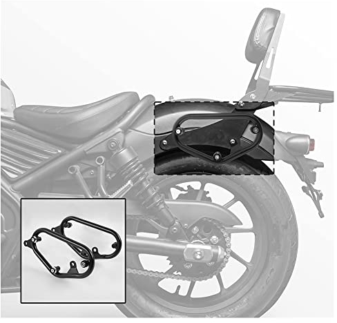 Motor Satteltasche Seitenhalterung Stützstange Hintere Aufbewahrungstasche Gepäckhalterung Halter für Rebel CM CMX 300 500 CMX300 CMX500 CM300 CM500 Rebel 500 Rebel 300 2017-2023 (Halterung)