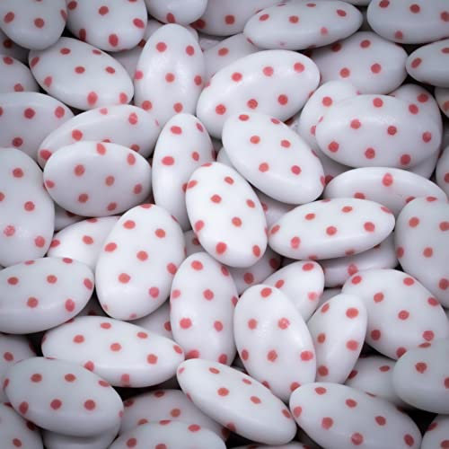 Confetti per Laurea - Raffinata Selezione di Confetti Rossi di altissima qualità - Senza Glutine e Senza Grassi Idrogenati (Cioccolato Pois Rossi g 500-130 pz)