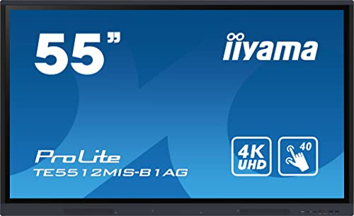 iiyama Prolite TE5512MIS-B1AG 138,8cm 55 IPS LED Large Format Display 4K UHD 40 Touchpunkte PureTouch-IR VGA HDMI USB-C USB3.0/2.0 RS-232c RJ45 HDMI-Out 7H OPS-Slot WiFi Android OS AntiGlare