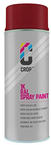 CROP Peinture en bombe RAL 3003 Rouge rubis - Couverture élevée, Séchage rapide, 100% inaltérable - Auto, Moto & Bricolage - Haute brillance - 400ml