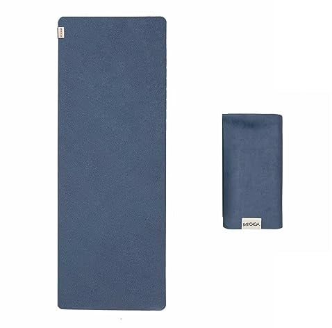 MIKKOA Reise-Yogamatte, 1,5 mm, faltbare Yogamatte, leichte Yogamatte, Verwendung für Reisen, Rucksackreisen, Yoga-Rückzugsort, Outdoor, Fitnessstudio, Pilates, Trainingsmatte, maschinenwaschbar,