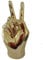 mozhixue Goldene Handskulptur, Sieg, Handgeste, Statue für Zuhause, Wohnzimmer, Schrank, Regal, Dekoration