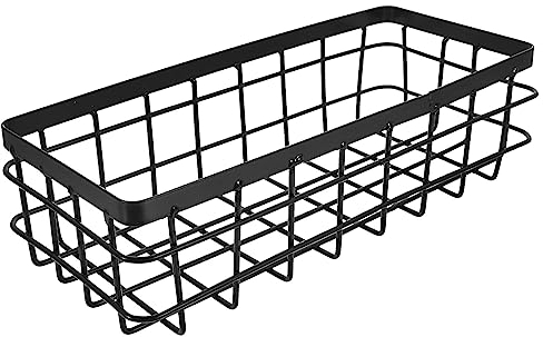 PACKOVE Schwarzer Drahtkorb Metalldrahtkorb Drahtduschkorb Rechteckiger Metallkorb Für Badezimmer Küche (Klein)
