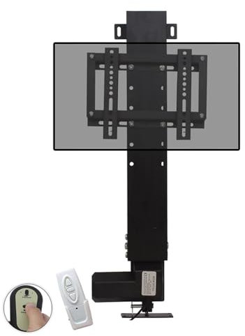 Support De Plancher - Support Mural TV pour Téléviseur, Convient Aux Téléviseurs 14-32/37-42 Pouces, Ascenseur TV Électrique Réglable avec Télécommande Et Commande par Interrupteur (Size : 37-42inch