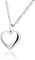 MILAKOO Womens Link Ketten Halskette Silber Charms Puffy Heart Shape Anhänger Edelstahl-Schmuck
