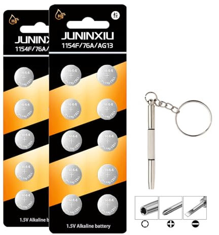 JUNINXIU AG13 1.5V Button Cell Batteries (40 Count)