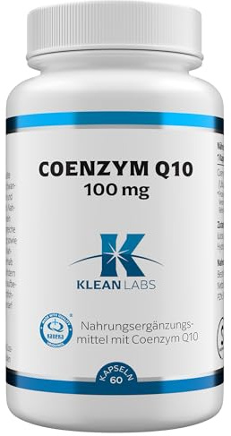 Klean Labs - Coenzym Q10-100mg Q10 pro Kapsel - 60 Kapseln - vegan, ohne Gentechnik, ohne unerwünschte Zusätze & hochdosiert