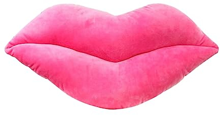 TOPBATHY badewannenkissen mit saugnäpfen Kusskissen rote Couchkissen rosa flauschig Goldrand Dekor Kissen für Couch Lippenkissen Dekokissen Sofa schmücken Plüschtier Kopfkissen 3D