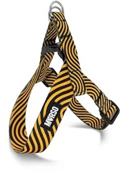 MORSO® Verstellbares Geschirr Mini für kleine Hunde, gelb/orange und schwarz, Größe XXS