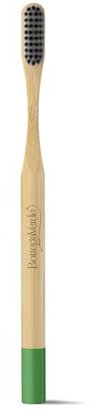 Bottega Verde - Spazzolino da Denti in Bambù, Setole Medie con Carbone di Bambù, Naturale e Ecosostenibile